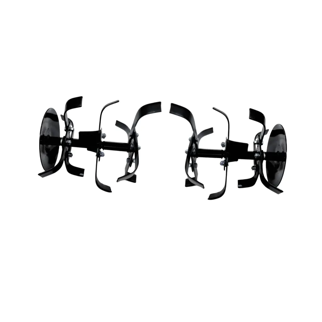 CAM 30 Inch Rotary Set with Dual Disc 24 Blades | Carbon Coated Power Weeder Rotary Assembly | Heavy Duty Cultivation Attachment