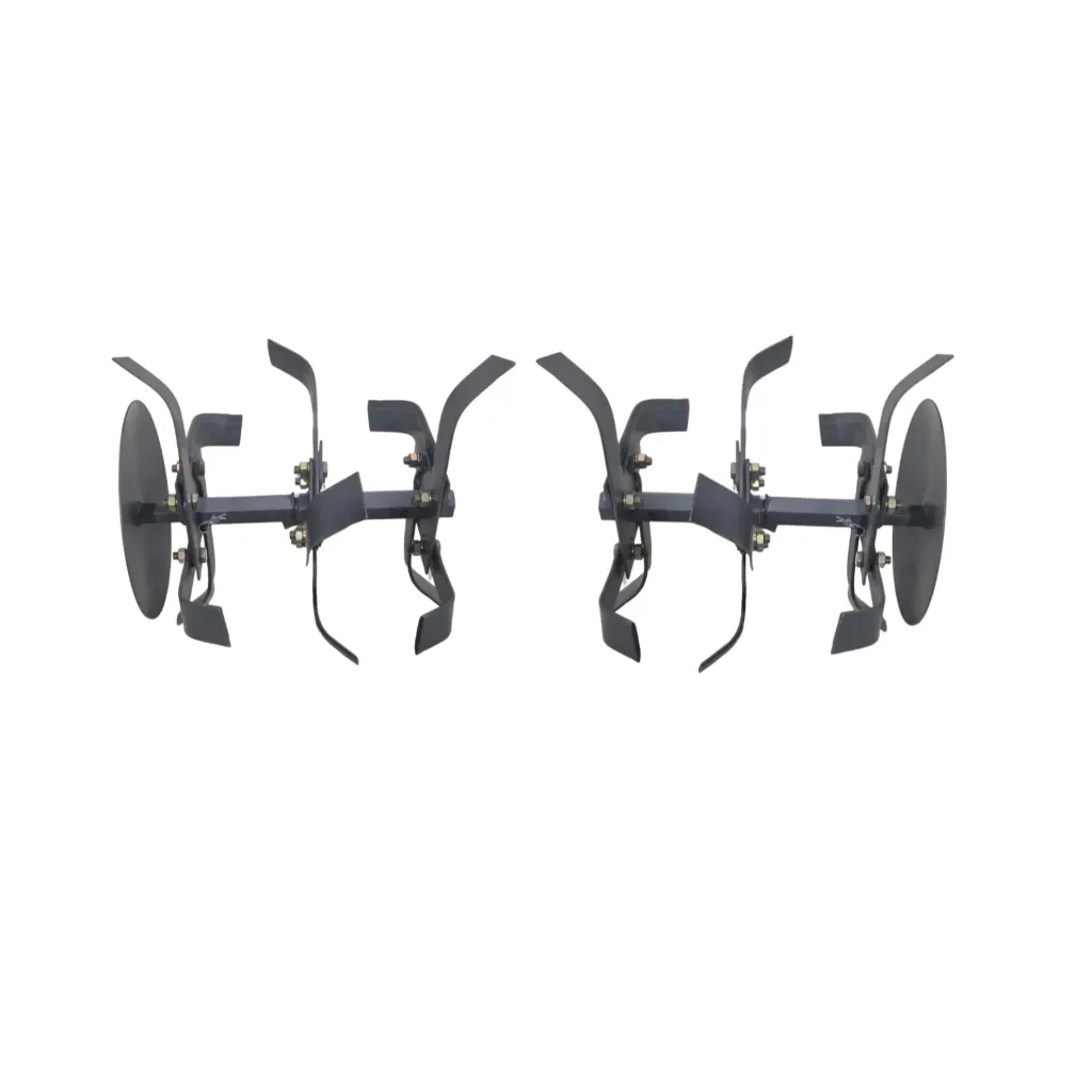 CAM 30 Inch Rotary Set with Dual Disc 24 Blades | Boron Coated Power Weeder Rotary Assembly | Heavy Duty Cultivation Attachment